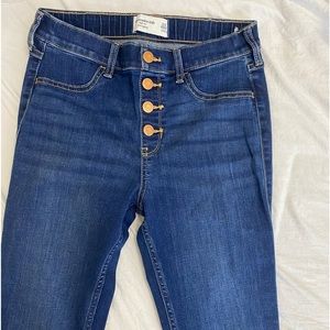 Abercombrie Kids skinny dark wash jeans.